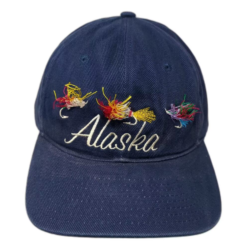 Arctic Circle Enterprises Baseball Cap Blue White OS Alaska Fly Fishing Hat